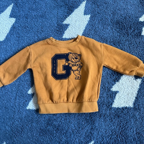 GAP Other - GAP Kids Varsity Mustard Sweatshirt with Bear Logo